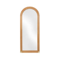 Elegant Arched Wooden Mirror with Minimalist Design